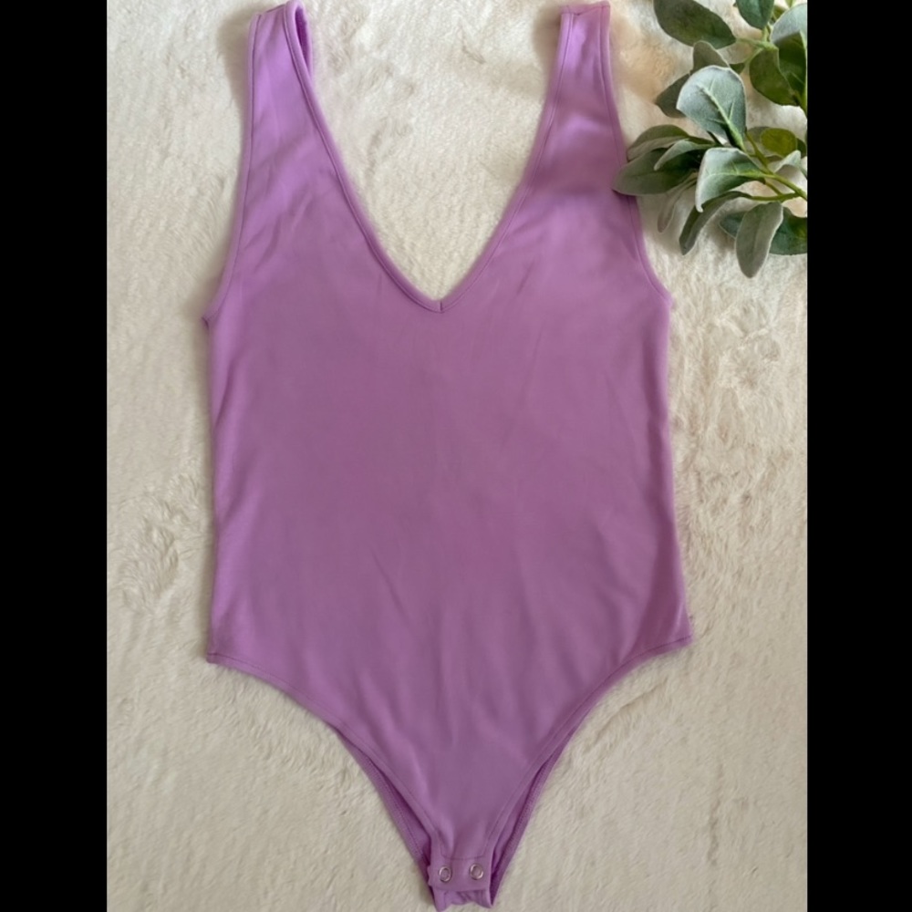 NWT Express Lavender Deep V Bodysuit